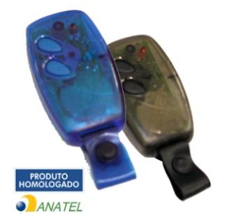 CONTROLE REMOTO 2 TECLAS - AZUL/FUMÊ - LINEAR - HCS