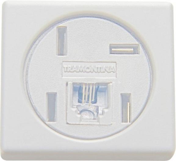 MÓDULO TOMADA TELEFONE 4P TELEBRÁS +RJ11 (MODELO AMERICANO) COR BRANCO - TRAMONTINA