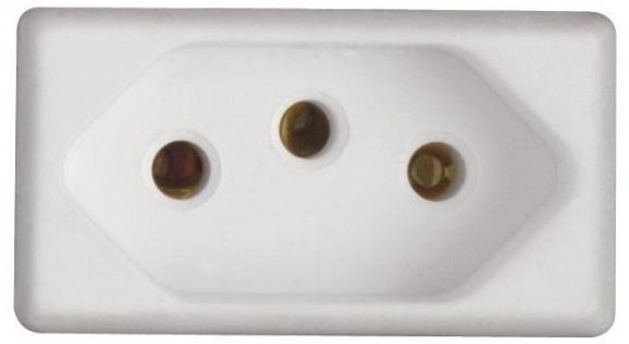 MÓDULO TOMADA 2P+T 10A 250V~ COR BRANCO - TRAMONTINA MÓDULO TOMADA 2P+T 10A 250V~ COR BRANCO - TRAMONTINA
