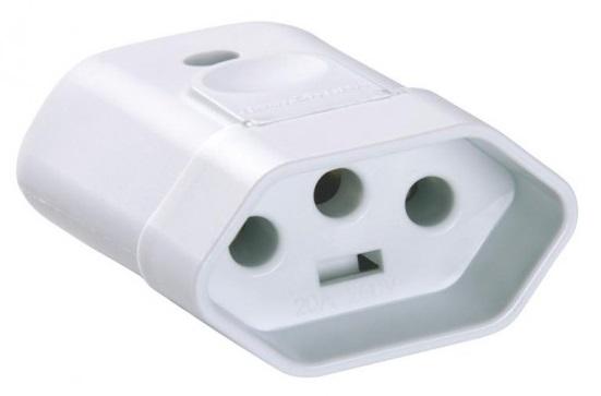 PLUGUE FÊMEA 2P+T 10A 250V~ COR BRANCO - TRAMONTINA PLUGUE FÊMEA 2P+T 10A 250V~ COR BRANCO - TRAMONTINA