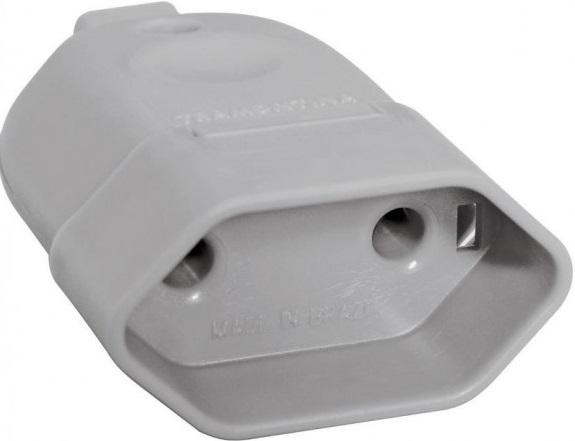 PLUGUE FÊMEA 2P 10A 250V~ COR BRANCO - TRAMONTINA PLUGUE FÊMEA 2P 10A 250V~ COR BRANCO - TRAMONTINA