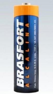 PILHA ALCALINA PEQUENA AA 1,5V - BRASFORT